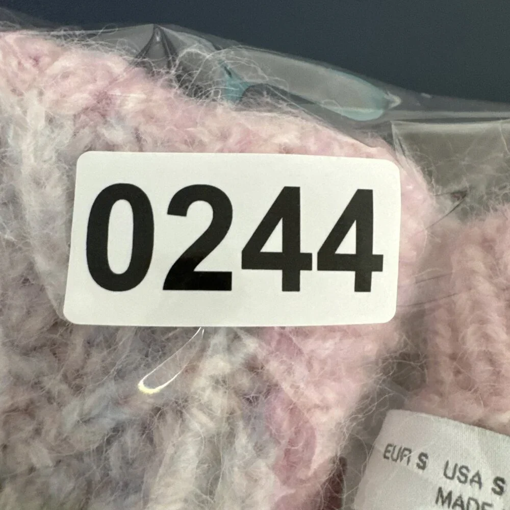 Zara Women's S Sweater Vest Pink Multi Pastel Touch Wool & Alpaca EUC‎